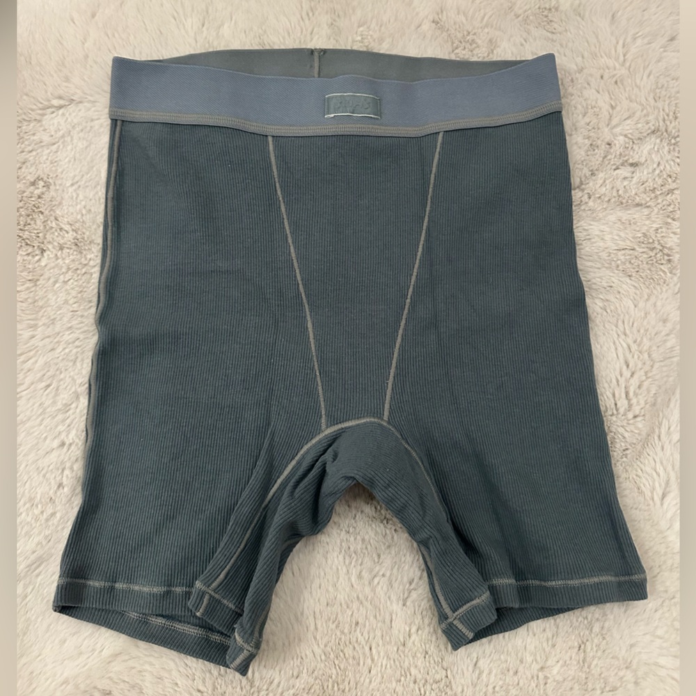SKIMS cotton rib boxer short in Kyanite